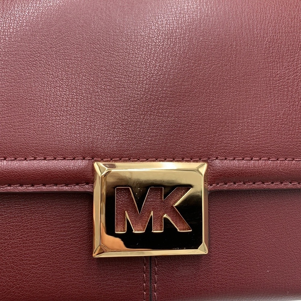 MICHAEL KORS SONIA MEDIUM EAST WEST SHOULDER CROSSBODY BAG MERLOT COLOR - Picture 16 of 16